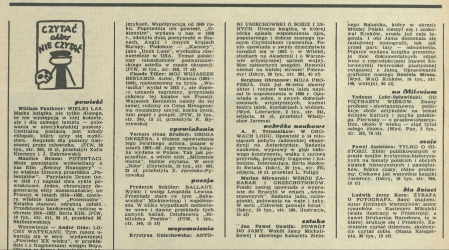 Czytać, albo nie czytać