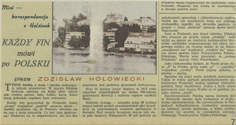 Każdy Fin mówi po polsku