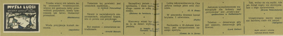 Myśli ludzi wielkich, średnich i psa Fafika