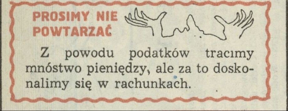 Prosimy nie powtarzać