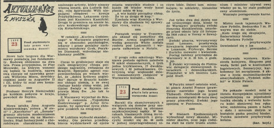 Aktualności z myszką