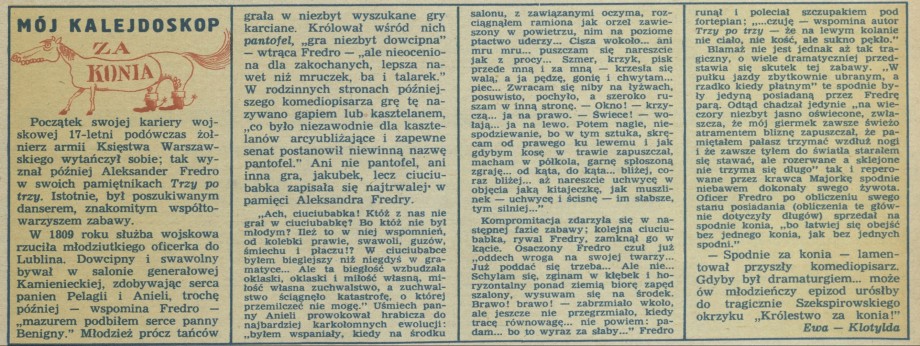 Mój kalejdoskop za konia