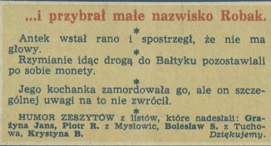 Humor zeszytów