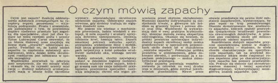 O czym mówią zapachy