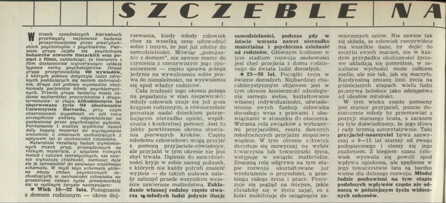 Szczeble naszej drabiny