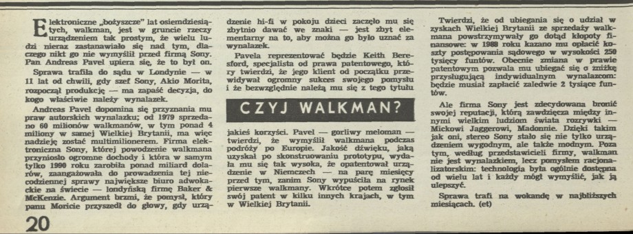 Czyj walkman?