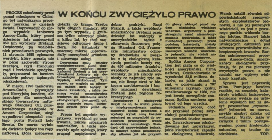 W końcu zwyciężyło prawo