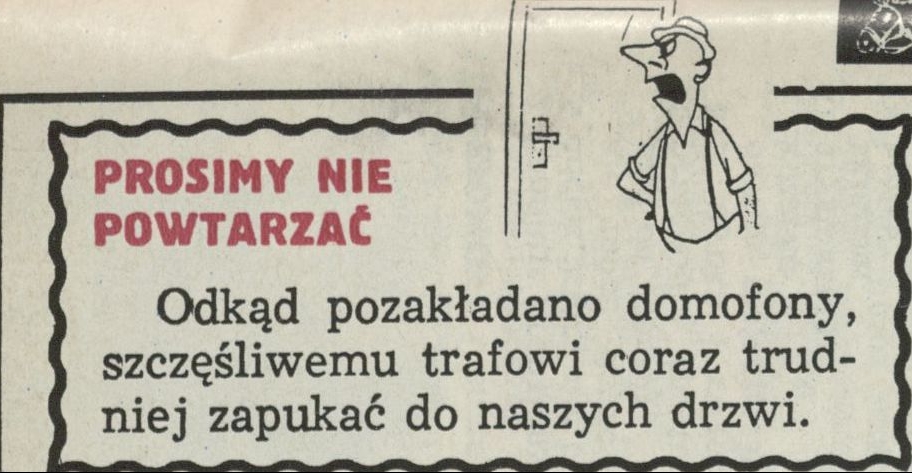 Prosimy nie powtarzać