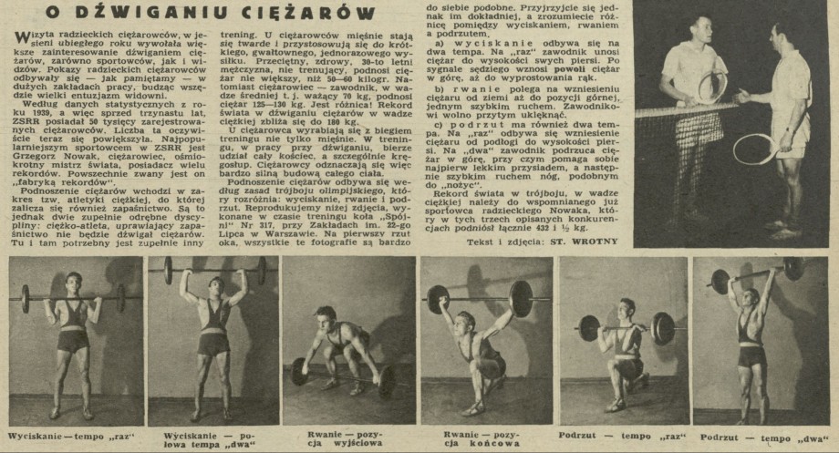 O dźwiganiu ciężarów