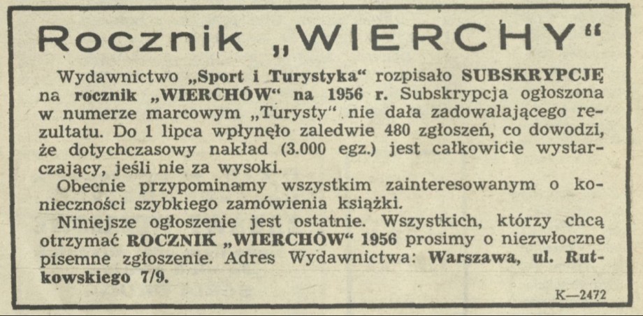 Rocznik "Wierchy"