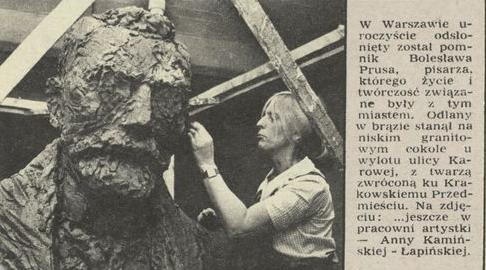 Odsłonięcie pomnika pisarza Bolesława Prusa w Warszawie