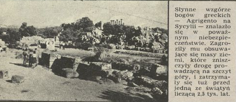 Wzgórze bogów greckich Agrigento na Sycylii w niebezpieczeństwie